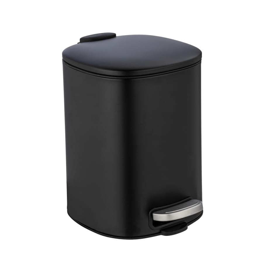 WENKO Abfalleimer Alassio Edelstahl, 5 Liter schwarz