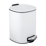 WENKO Abfalleimer Alassio Edelstahl, 5 Liter weiß