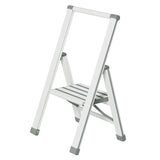 WENKO Alu-Design Klapptrittleiter mit Sicherheitsbügel 1-stufig