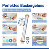 WENKO Antihaft-Backmatte mit Edelstahl-Teigrolle, Teigschaber und Rezeptheft (Set)