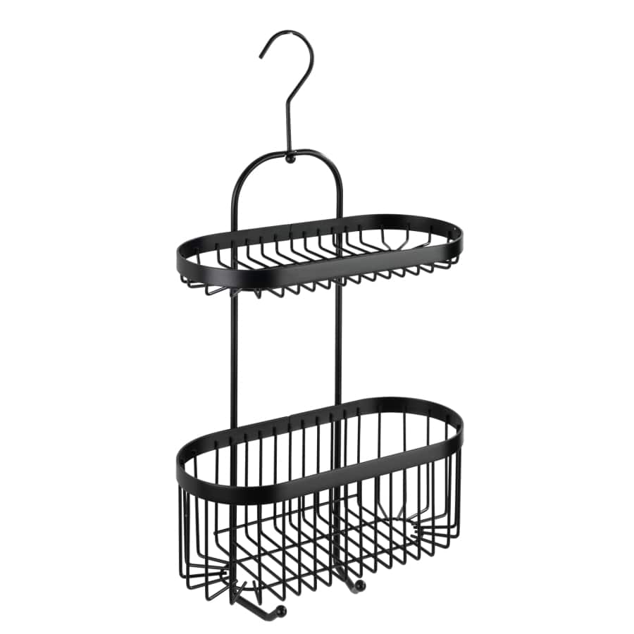 WENKO Bad-Caddy Classic Plus Black mit 2 Etagen