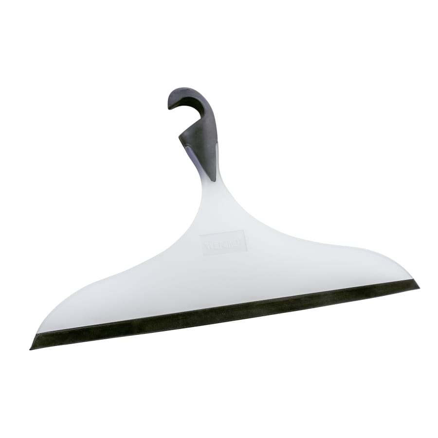 WENKO Badezimmerwischer XXL Loano mit Haken, 34 cm weiß-schwarz