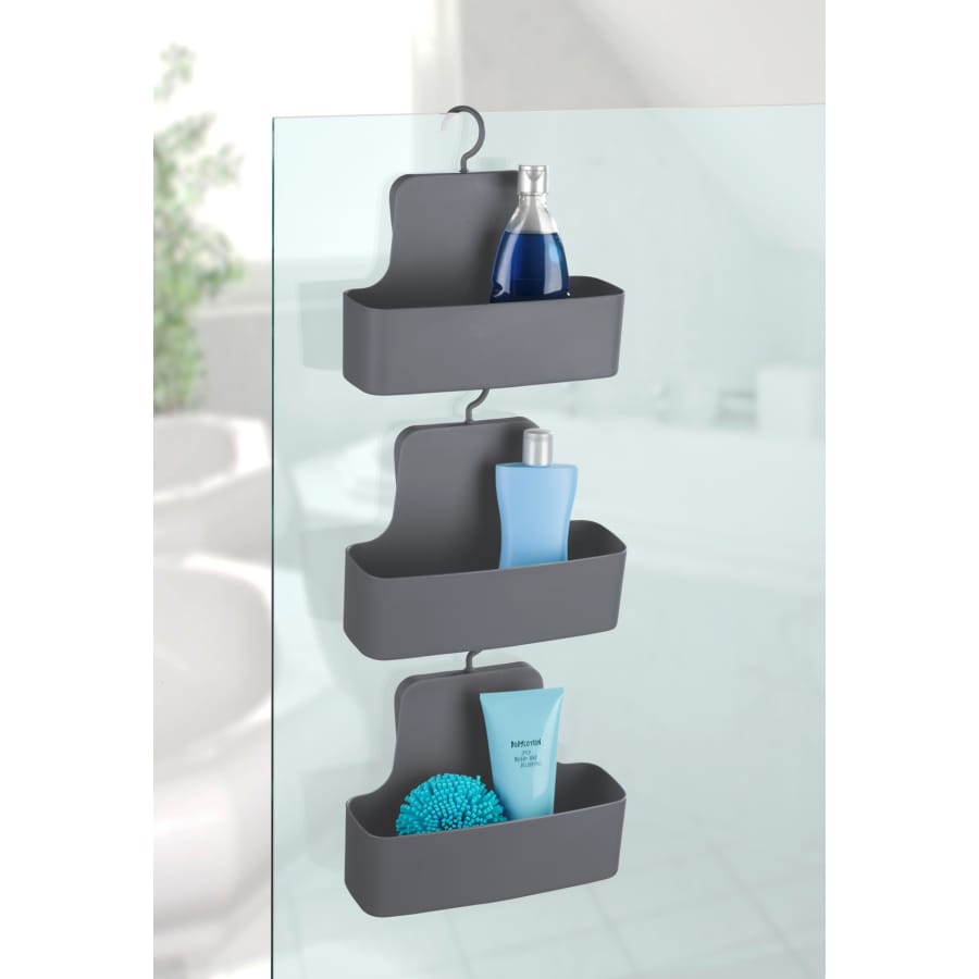 WENKO Barcelona Duschcaddy zum Einhängen anthrazit