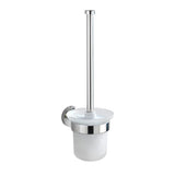 WENKO Bosio WC-Garnitur, Edelstahl mit Glasbehälter Edelstahl glänzend