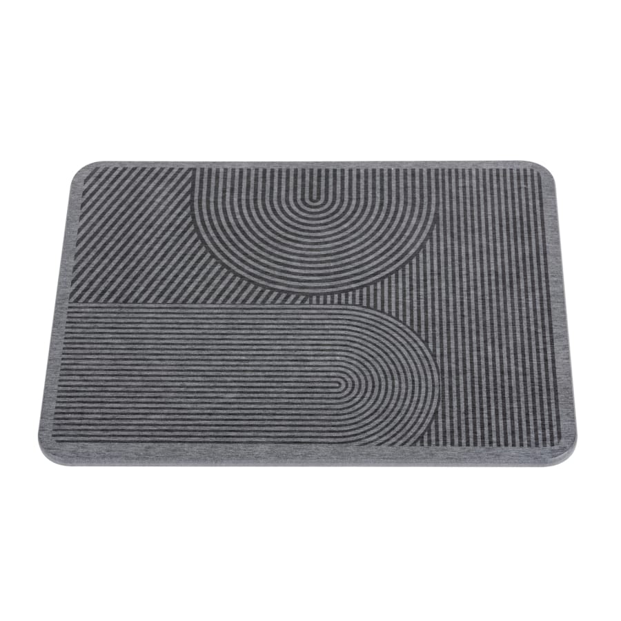 WENKO Damon Abtropfplatte Diatomit, 40 x 30 cm grau