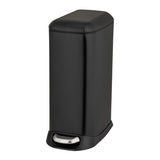 WENKO Design Treteimer 20 Liter, Edelstahl mit Easy-Close schwarz