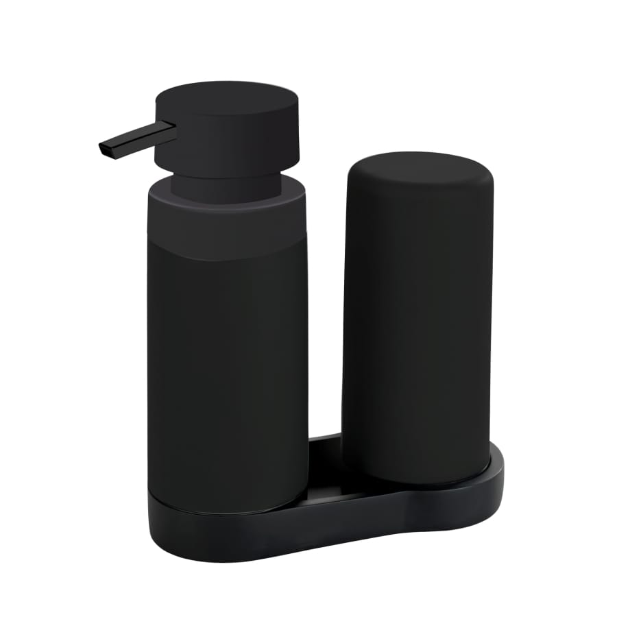 WENKO Easy Squeez-e Spülstation 2in1, 250 ml, schwarz