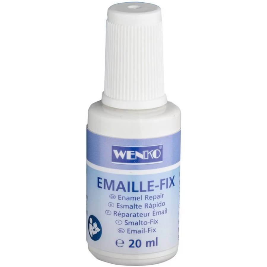WENKO Emaille-Fix Lack 20 ml mit Pinsel im Verschluss
