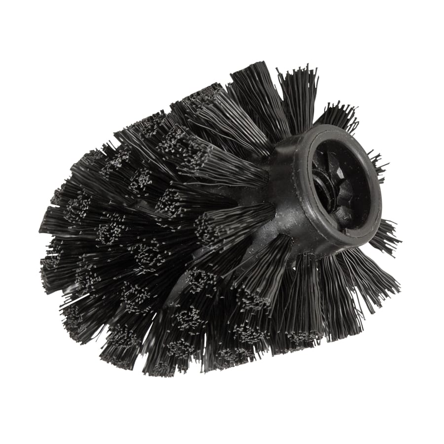WENKO Ersatzbürste für WC-Garnituren, Kunststoff Ø 6,5 cm, schwarz