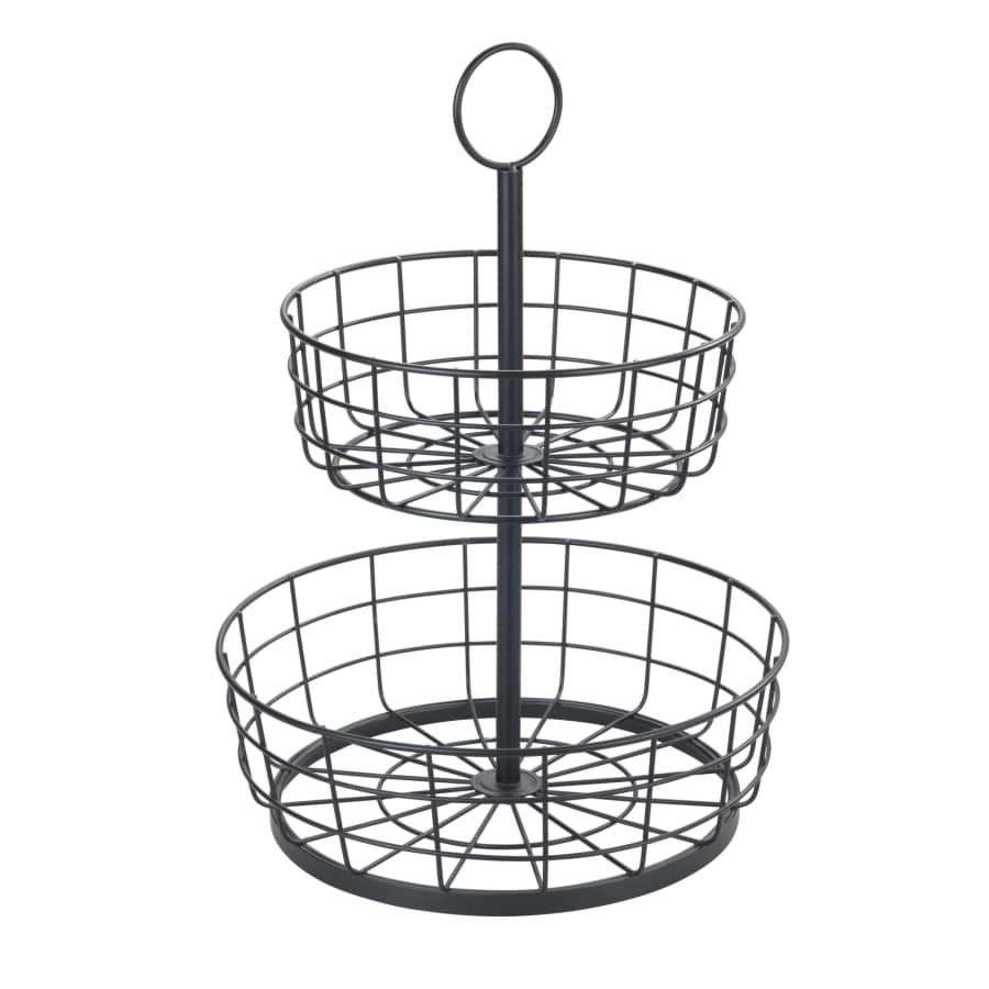 WENKO Etagere mit 2 Etagen, Eisen schwarz