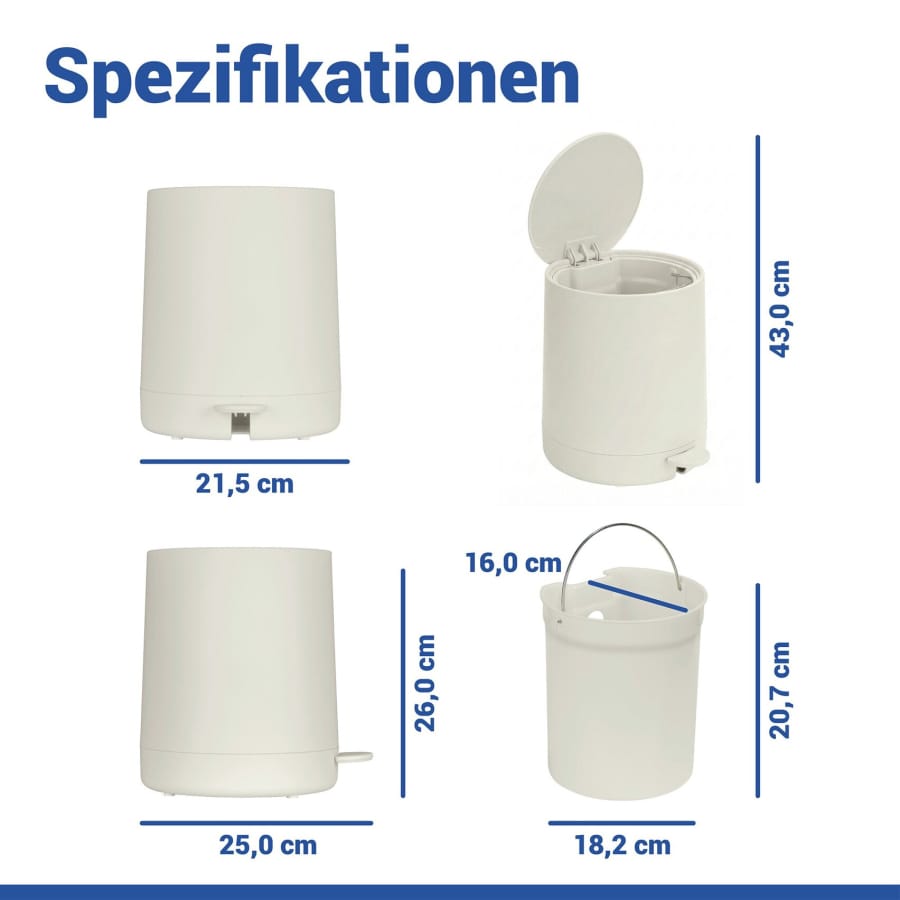 WENKO Kosmetik-Treteimer Fablo, creme