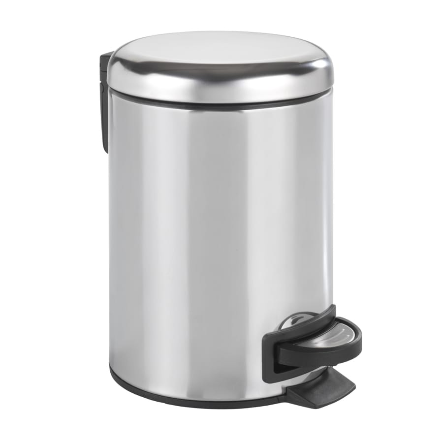 WENKO Kosmetik Treteimer Leman, 3 Liter Edelstahl glänzend