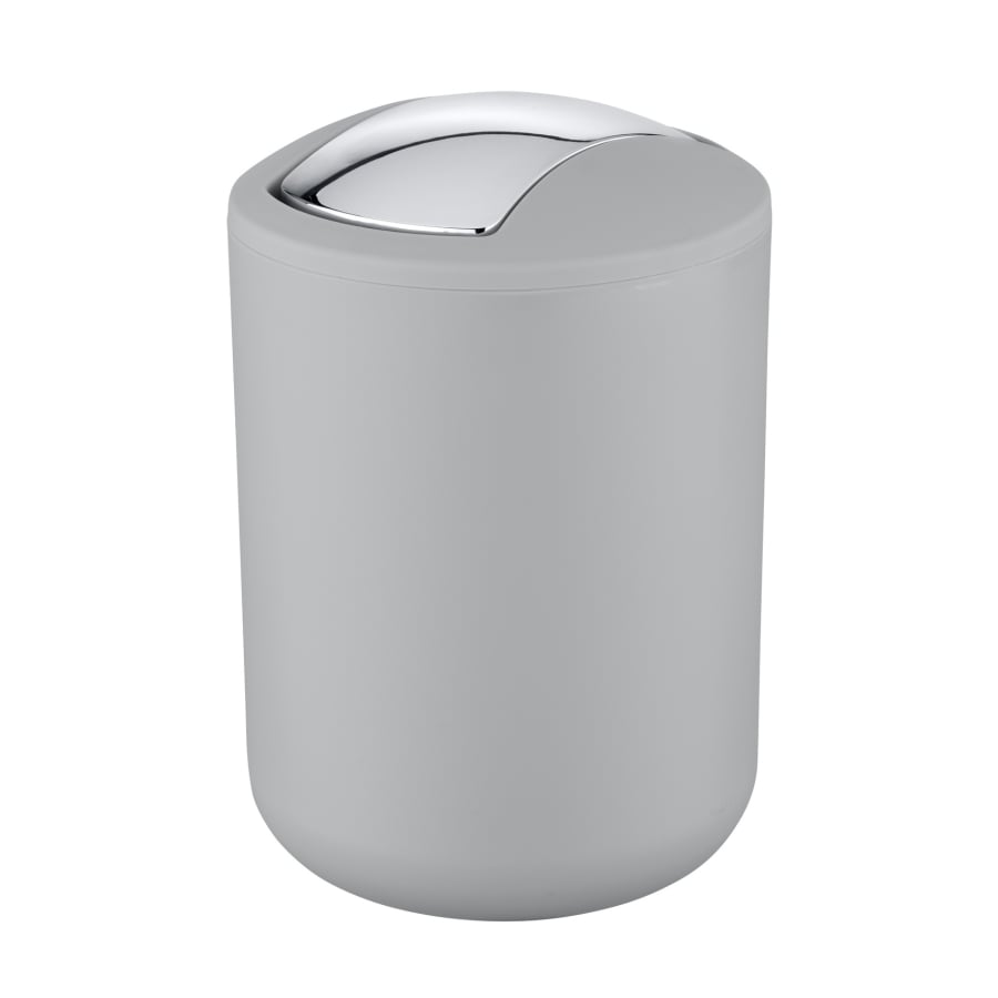 WENKO Kosmetikeimer Brasil mit Schwingdeckel 2 Liter, grau