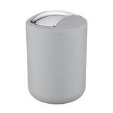 WENKO Kosmetikeimer Brasil mit Schwingdeckel 2 Liter, grau