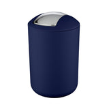 WENKO Kosmetikeimer Brasil mit Schwingdeckel 6,5 Liter, dunkelblau