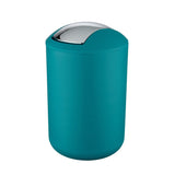WENKO Kosmetikeimer Brasil mit Schwingdeckel 6,5 Liter, petrol