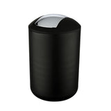 WENKO Kosmetikeimer Brasil mit Schwingdeckel 6,5 Liter, schwarz