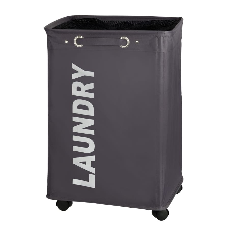 WENKO Quadro Wäschesammler, 79 Liter grau