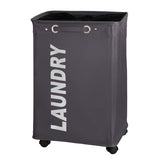 WENKO Quadro Wäschesammler, 79 Liter grau