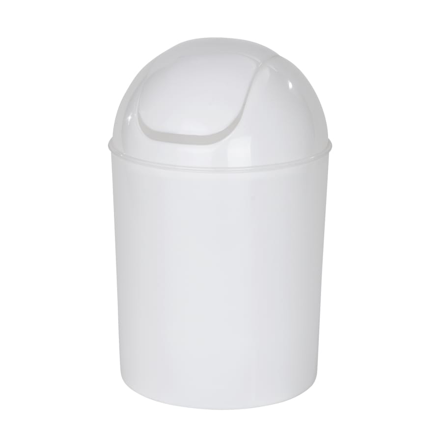 WENKO Schwingdeckeleimer Economic, 6 Liter weiß