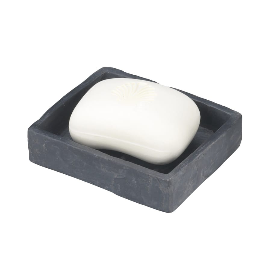 WENKO Slate Rock Seifenschale in Schiefer-Optik