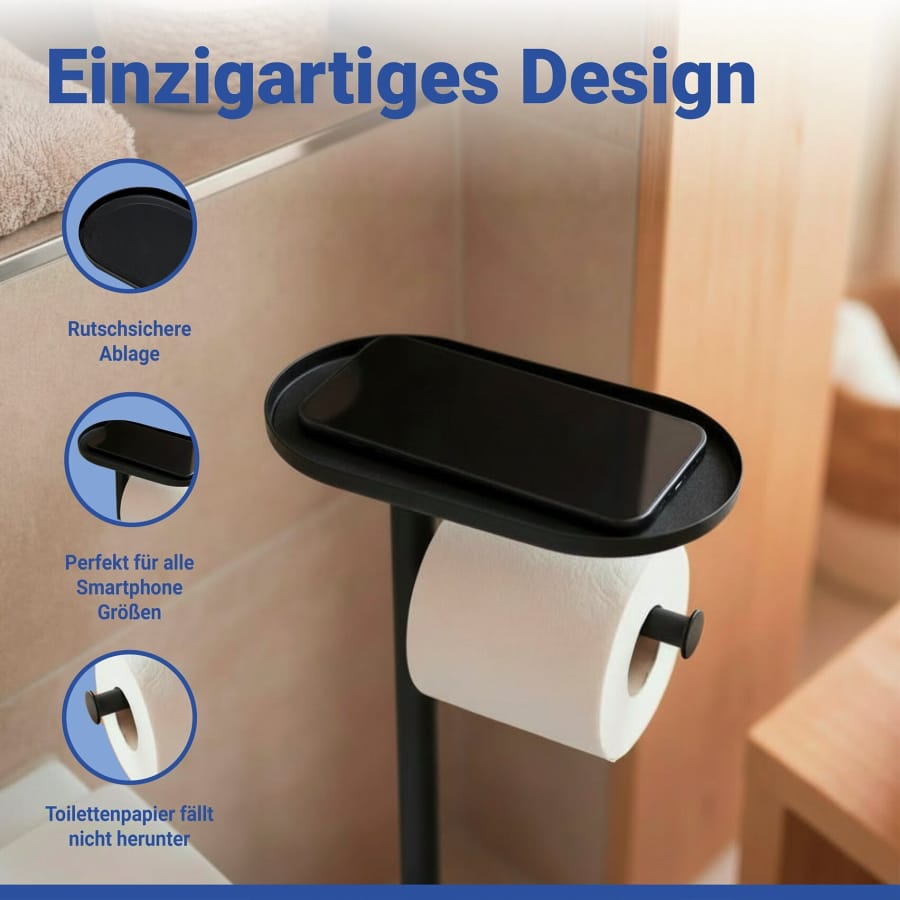 WENKO Stand-WC-Garnitur Albella, schwarz
