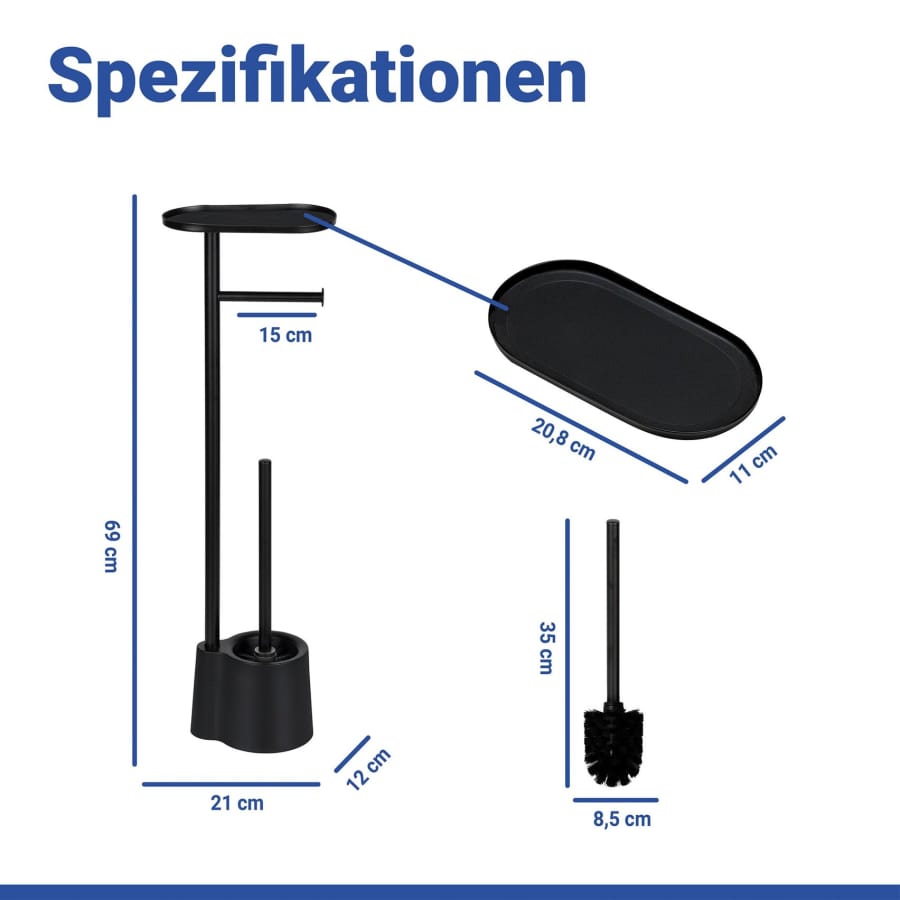 WENKO Stand-WC-Garnitur Albella, schwarz