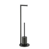 WENKO Stand-WC-Garnitur Ferla mit Papierrollenhalter schwarz