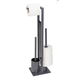 WENKO Stand-WC-Garnitur Rivalta 3-in-1 grau