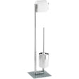 WENKO Style Stand-WC-Garnitur mit Glasfuß, Chrom
