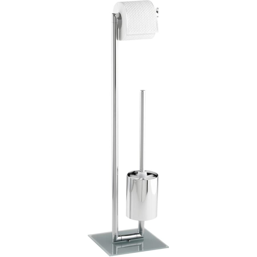 WENKO Style Stand-WC-Garnitur mit Glasfuß, Chrom