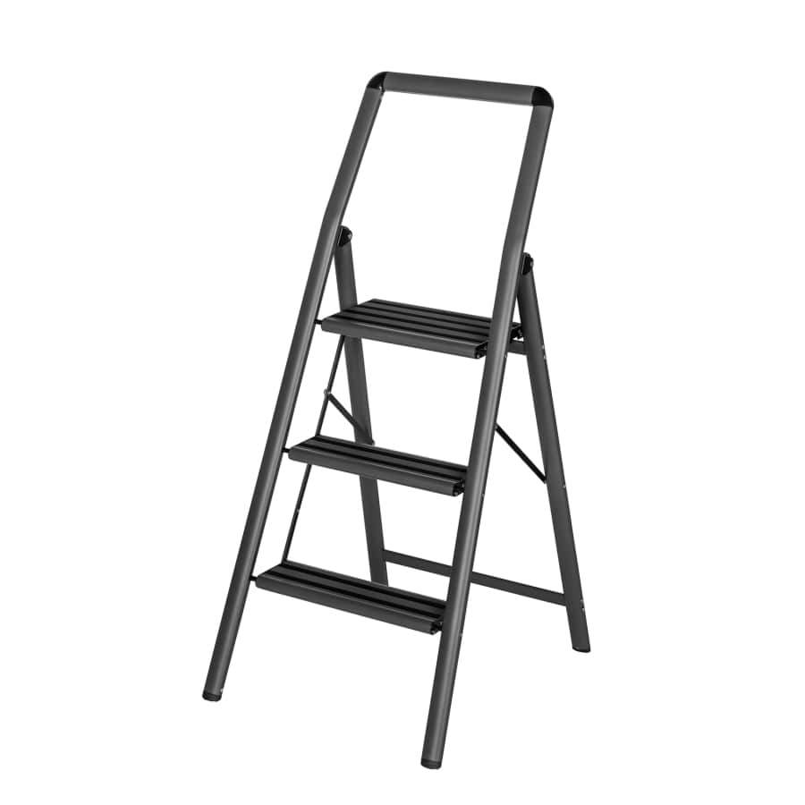 WENKO Trittleiter Compact Alu, 3-stufig