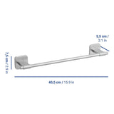WENKO Turbo-Loc Badetuchstange Porto Uno, silber