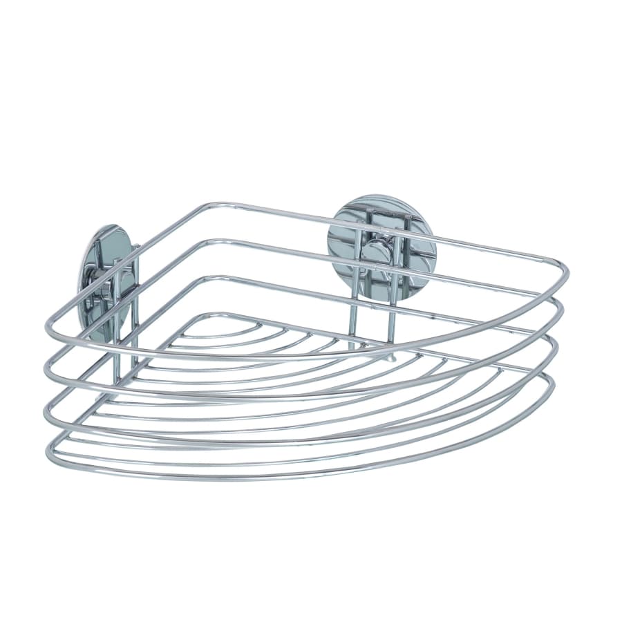 WENKO Turbo-Loc Eckablage für die Dusche, silber