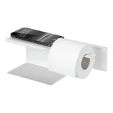 WENKO Turbo-Loc Toilettenpapierhalter Lizan mit Ablage weiß