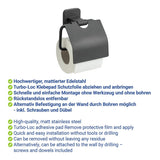 WENKO Turbo-Loc Toilettenpapierhalter Porto mit Deckel