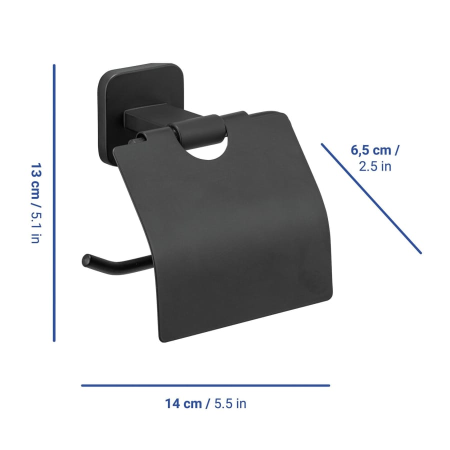 WENKO Turbo-Loc Toilettenpapierhalter Porto mit Deckel