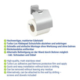 WENKO Turbo-Loc Toilettenpapierhalter Porto mit Deckel