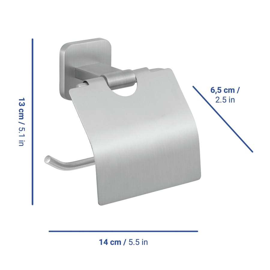 WENKO Turbo-Loc Toilettenpapierhalter Porto mit Deckel