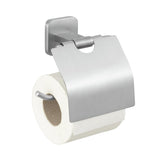 WENKO Turbo-Loc Toilettenpapierhalter Porto mit Deckel silber