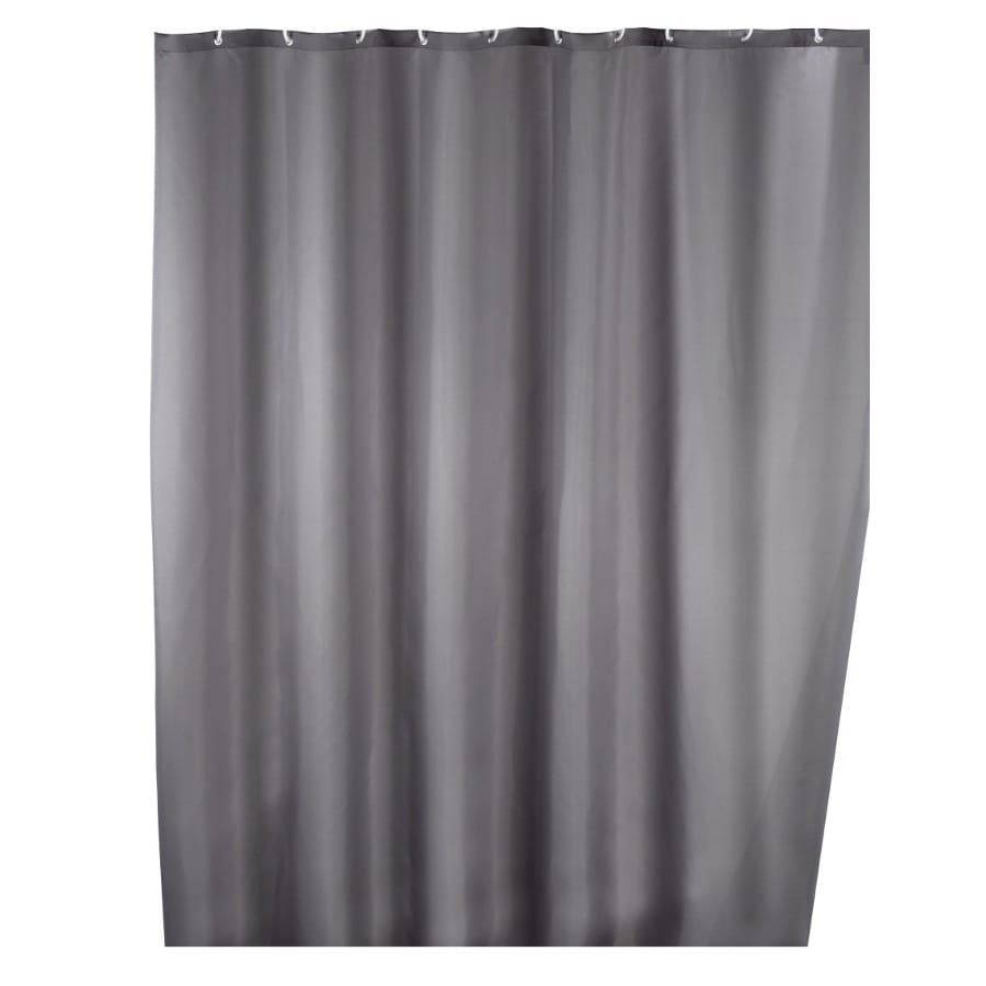 WENKO UNI Anti-Schimmel Duschvorhang, 180 x 200 cm grau