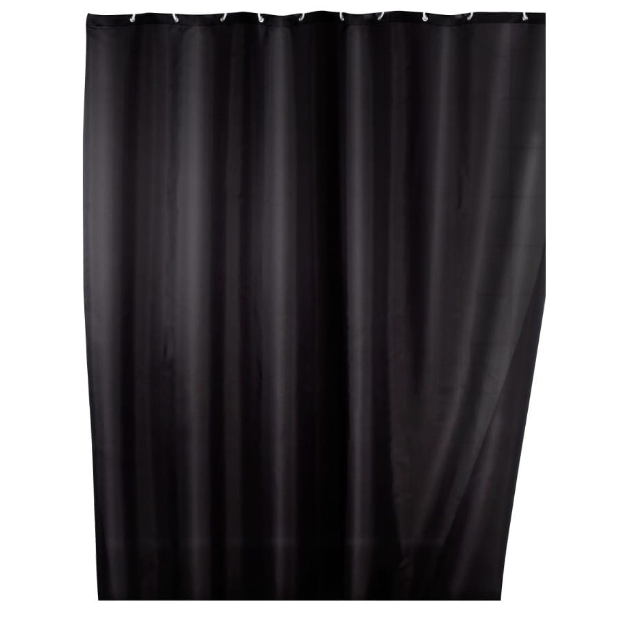 WENKO UNI Anti-Schimmel Duschvorhang, 180 x 200 cm schwarz