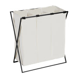 WENKO Wäschesammler Trio XL mit Eisengestell, 145 Liter beige