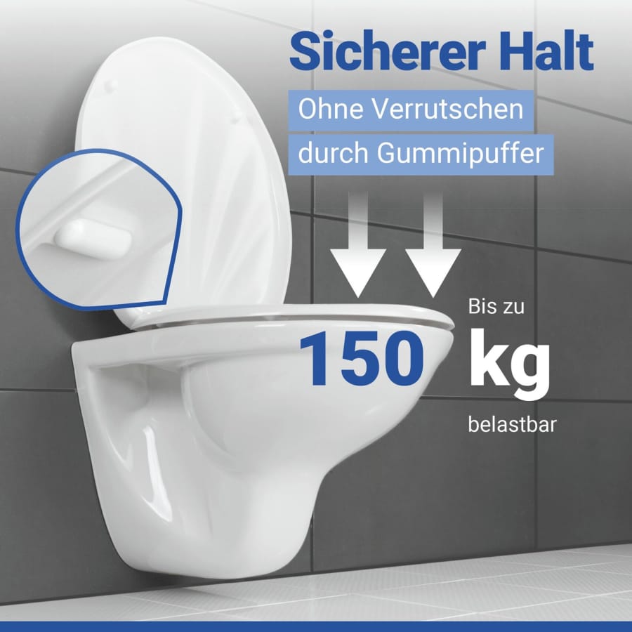 WENKO WC-Sitz Muschel mit Absenkautomatik