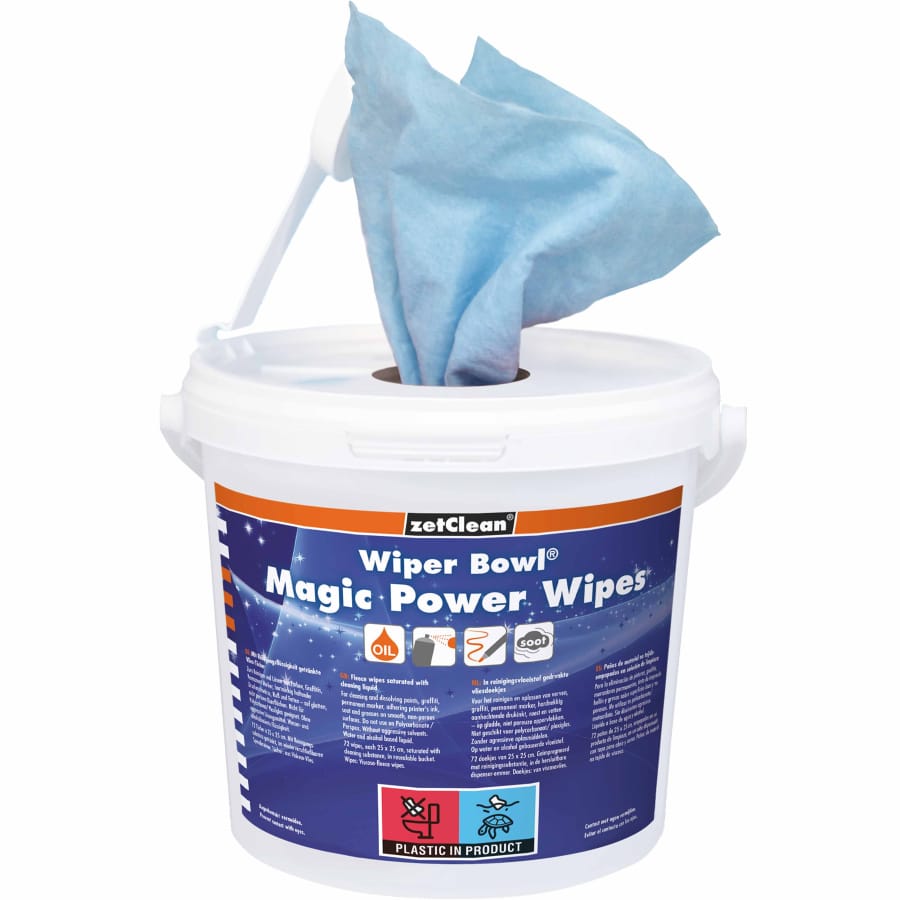 Wiper Bowl feuchte Reinigungstücher Magic Power Wipes, 1 Eimer à ca. 70 Tücher