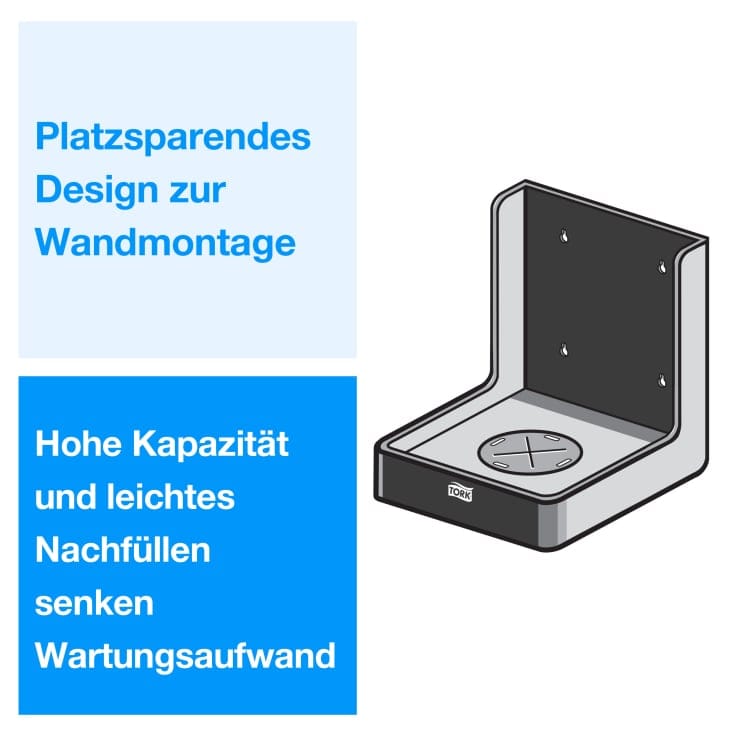 Tork Wandhalterung Rollen Karton offen Wisch Reinigungs Produkt