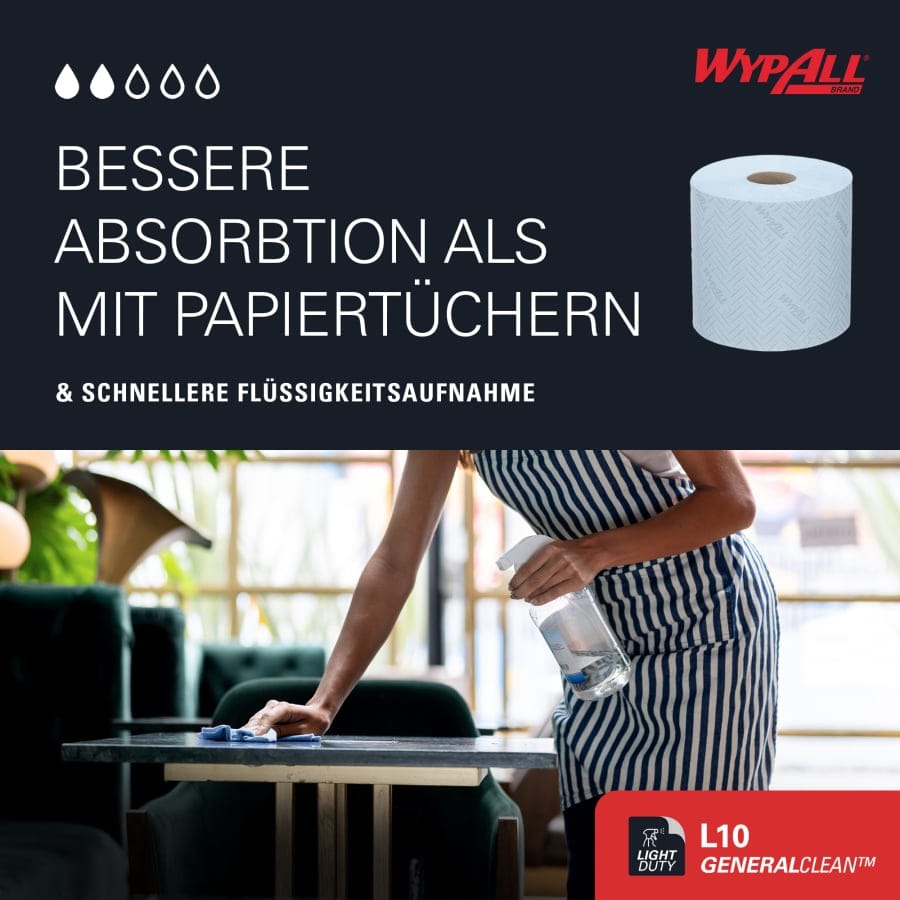 WypAll® L10 Papierputztücher 7494, 1-lagig