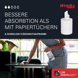 WypAll® L10 Papierreinigungstücher, 1-lagig, weiß