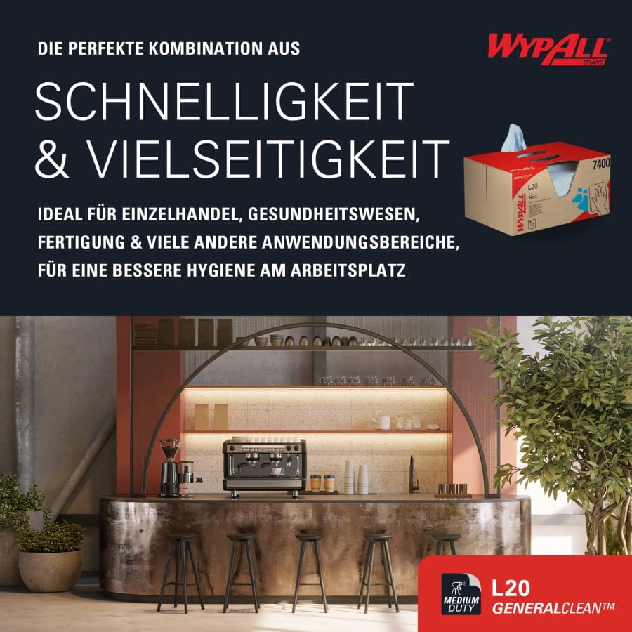 WypAll® L20 Papierwischtücher, 2-lagig