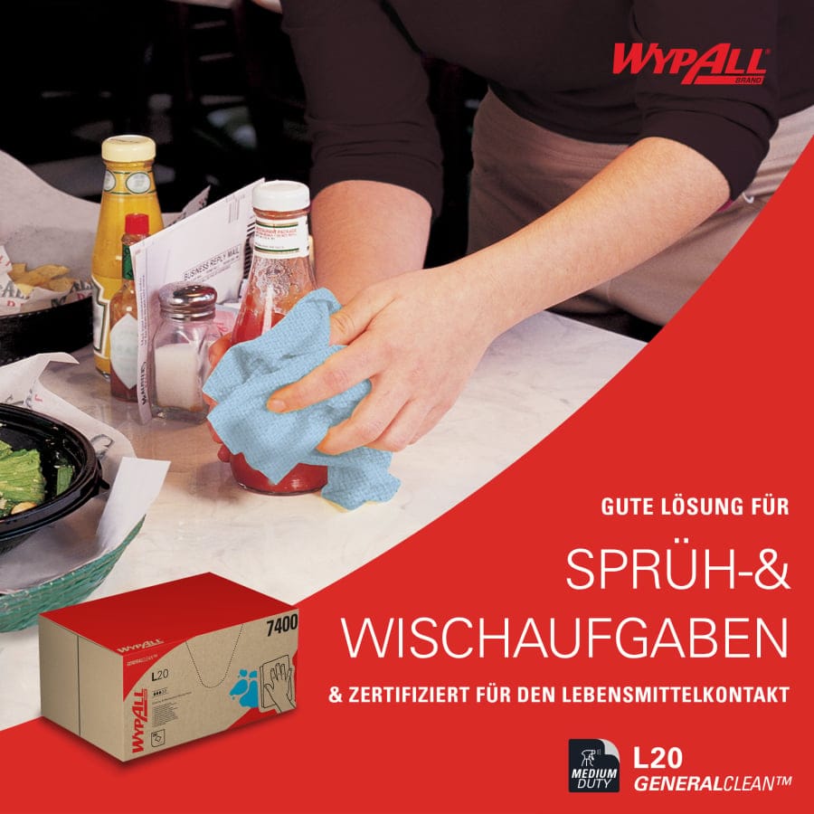 WypAll® L20 Papierwischtücher, 2-lagig